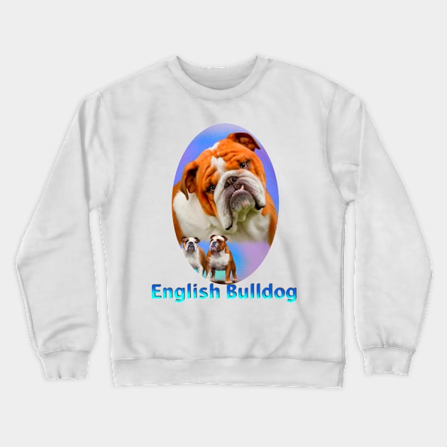 English Bulldog Crewneck Sweatshirt by BHDigitalArt